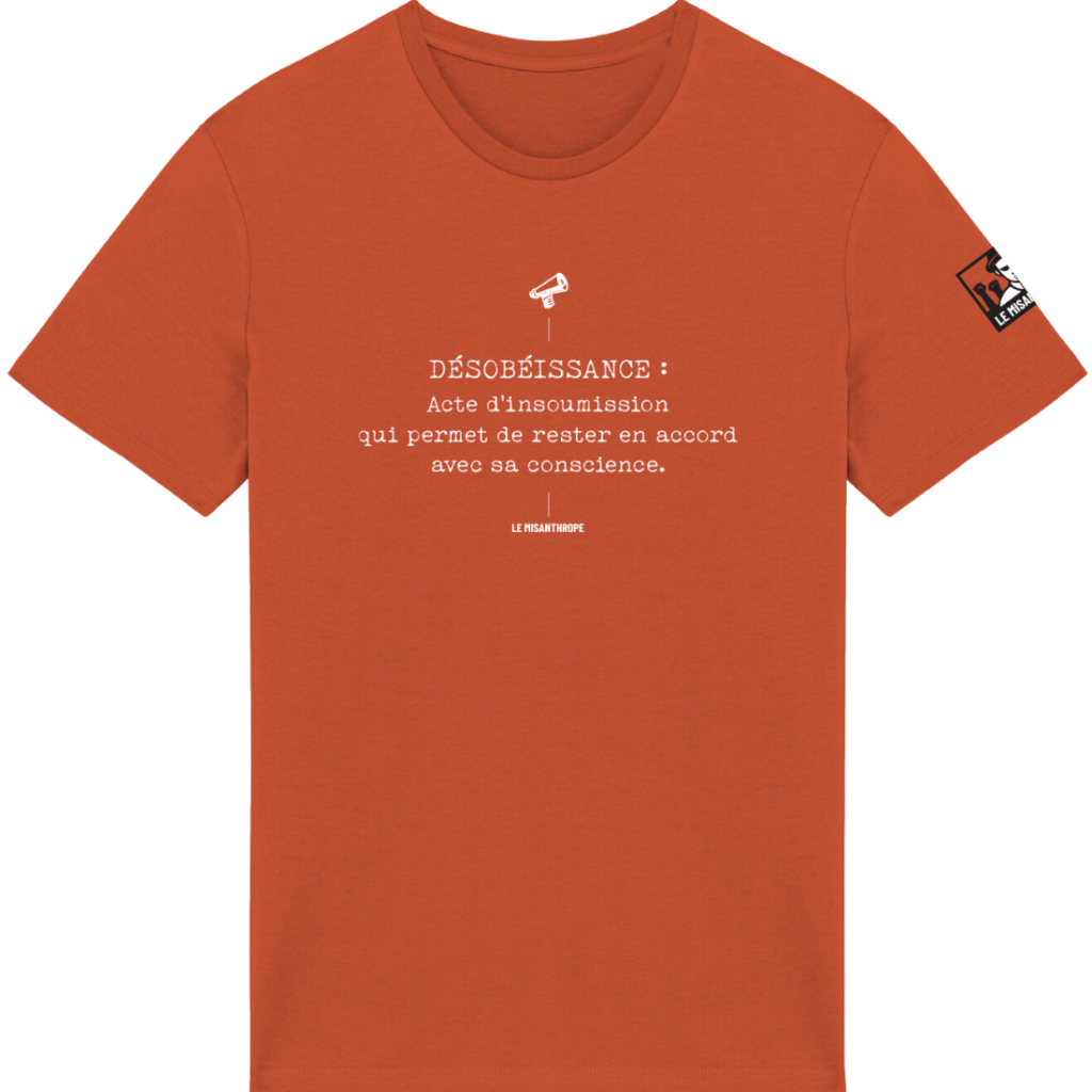 T-shirt desobeissance burnt brick