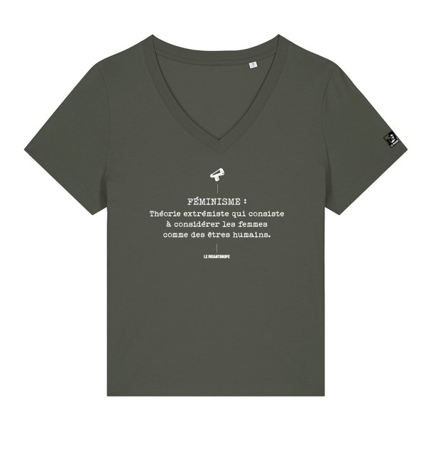 T-shirt militant col V féminisme - Le Misanthrope