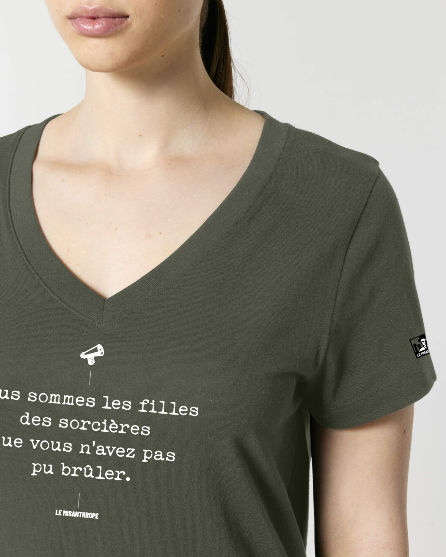 T-shirt militant col V féminisme - Le Misanthrope