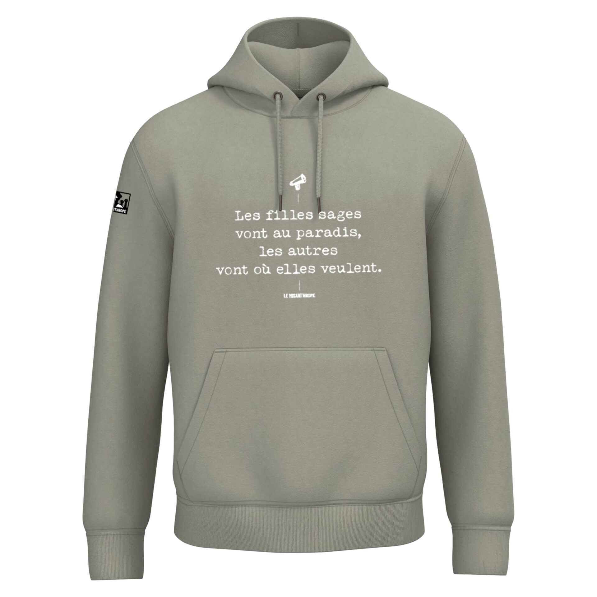 Sweat à capuche féministe – Les filles sages vont au paradis, les autres vont où elles veulent | Mode engagée sweat à capuche féministe Les filles sages vont au paradis les autres vont où elles veulent – vêtement militant engagé en coton bio