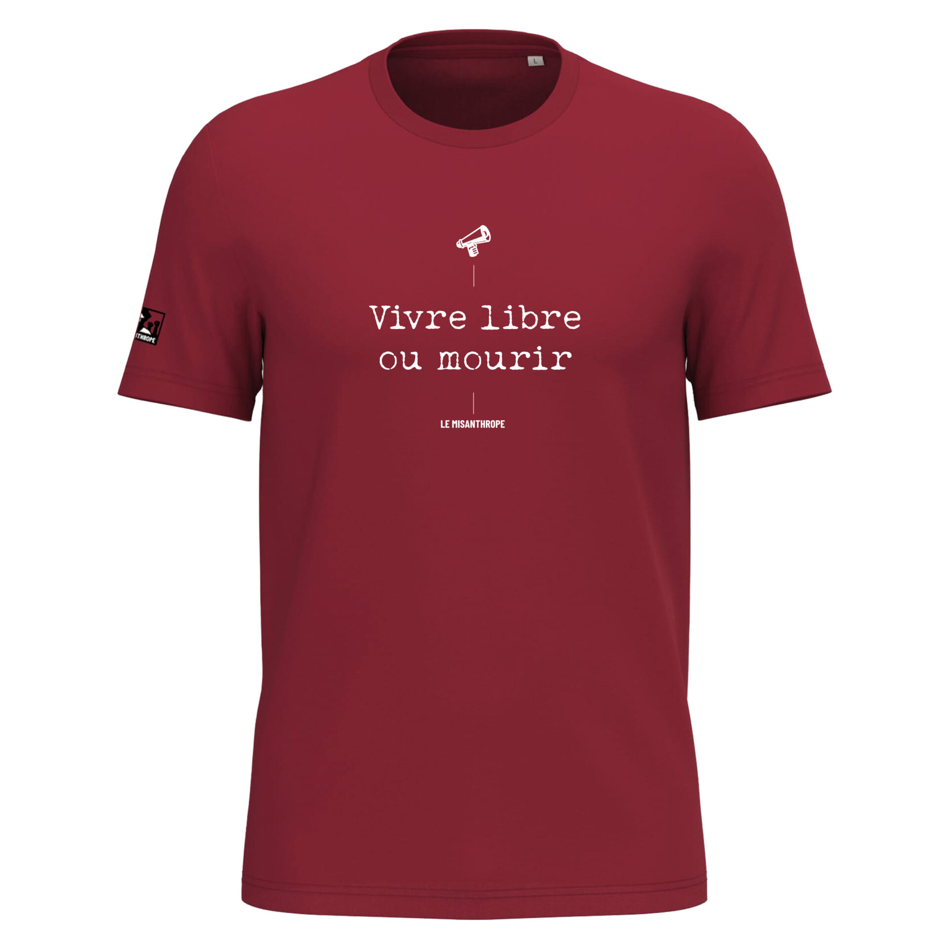 T-shirt Vivre libre ou mourir – mode militante en coton biologique T-shirt militant "Vivre libre ou mourir" en coton bio – vêtement engagé et révolutionnaire