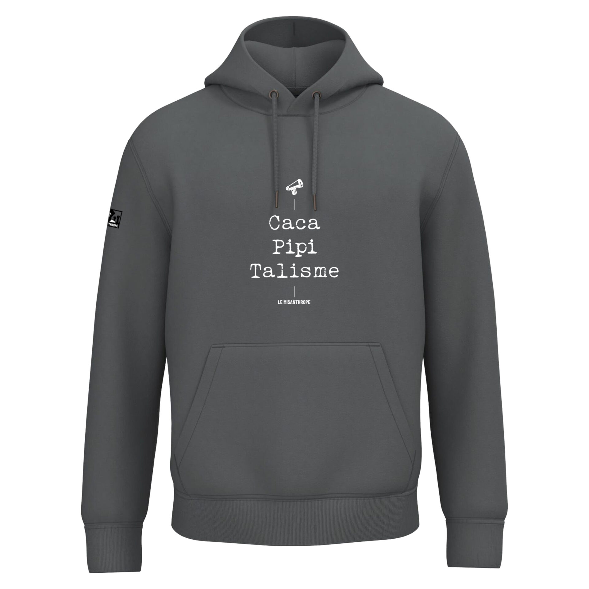 Sweat à capuche militant Caca Pipi Talisme – Sweat éthique unisexe avec slogan anticapitaliste