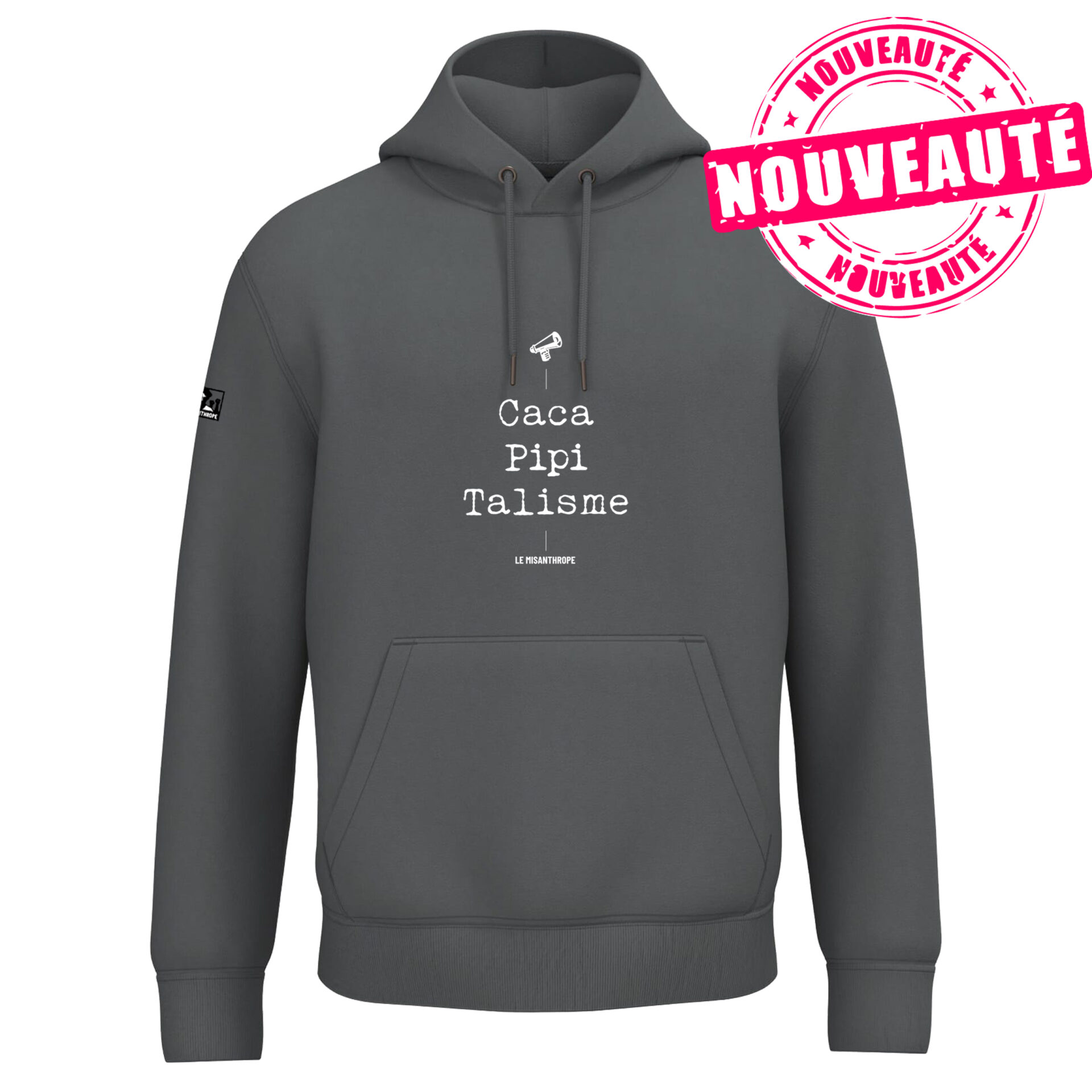 Sweat à capuche militant Caca Pipi Talisme – Sweat éthique unisexe avec slogan anticapitaliste
