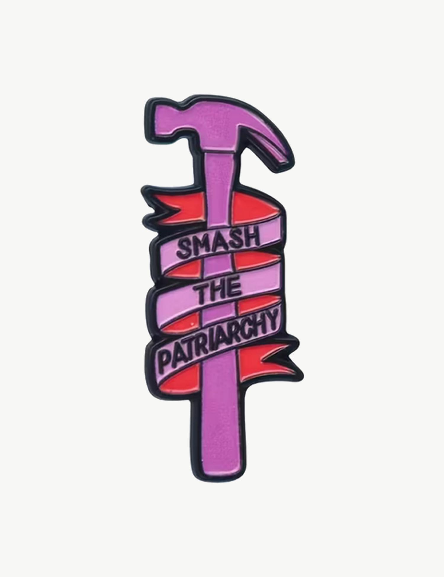 Pin's féministe "Smash the patriarchy"