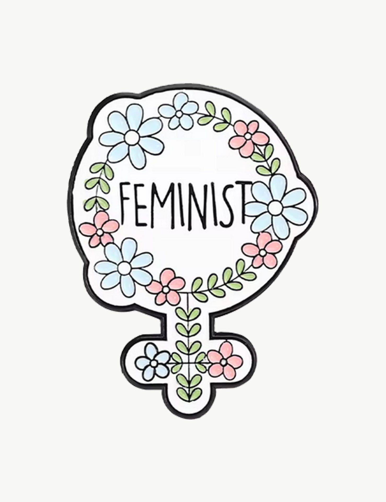 Pin's militant "Feminist"