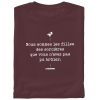 T-shirt militant en coton bio "Nous sommes les filles des sorcières que vous n'avez pas pu brûler", conçu par Le Misanthrope.