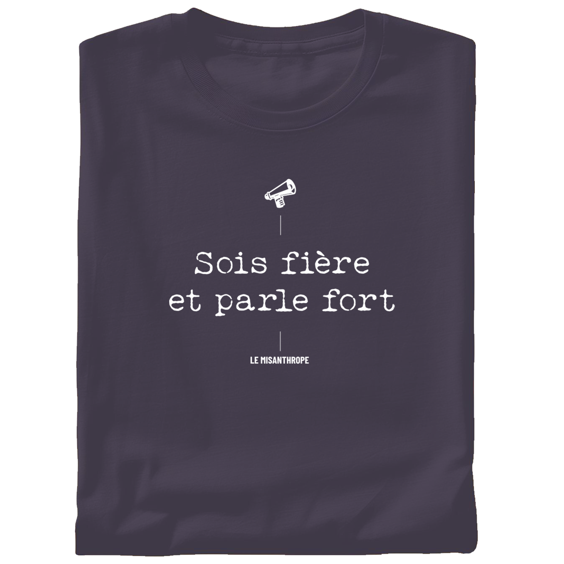 t-shirt féministe avec slogan Sois fière et parle fort – vêtement engagé pour l’égalité des femmes et l’affirmation féministe.