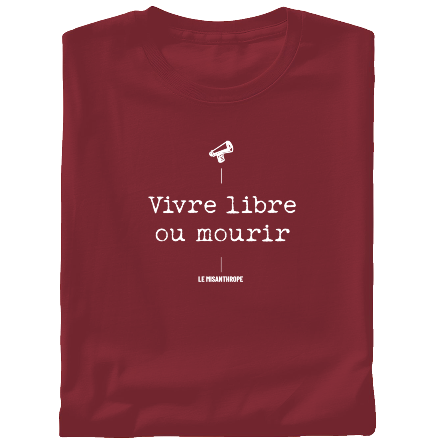 T-shirt militant "Vivre libre ou mourir" en coton bio – vêtement engagé et révolutionnaire