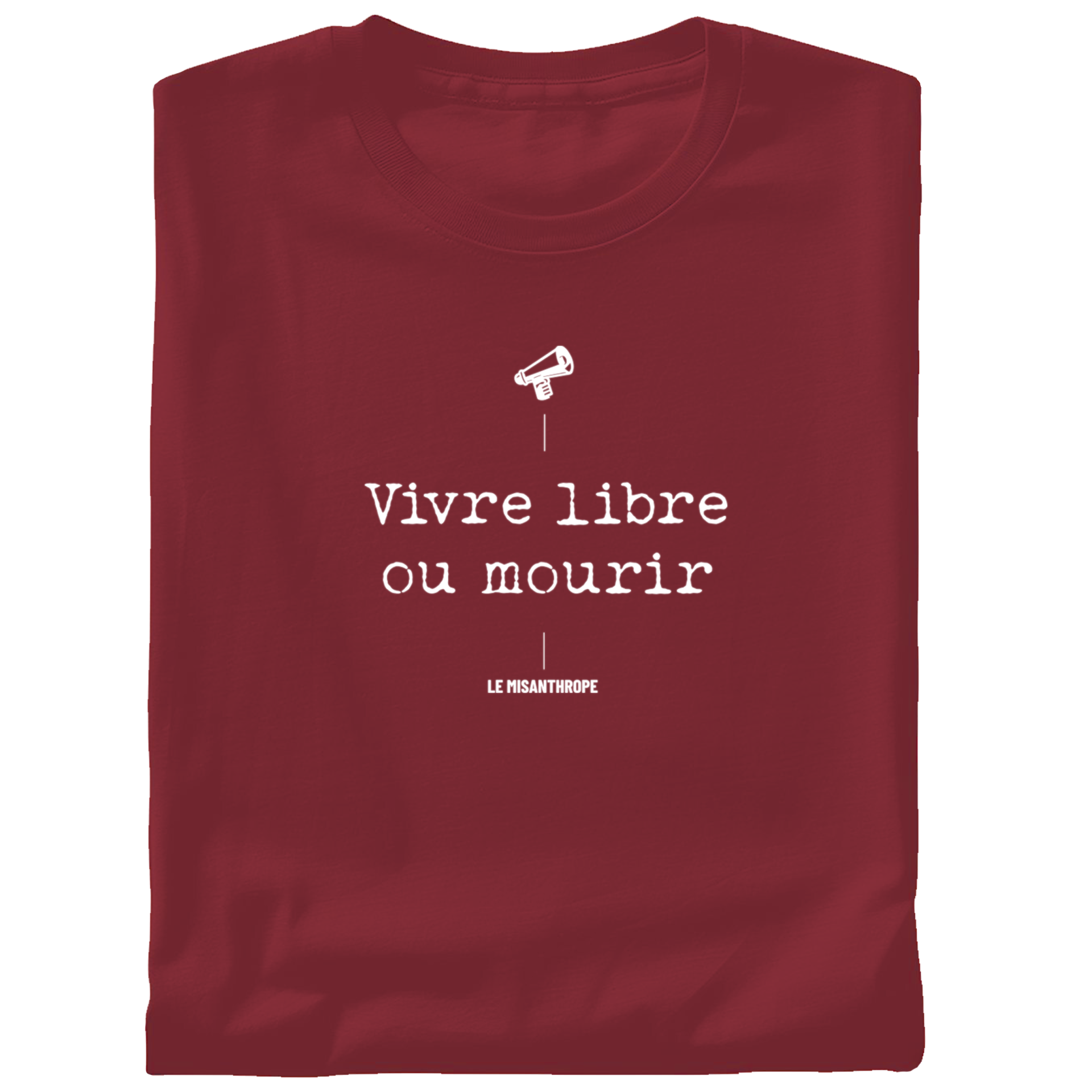 T-shirt militant "Vivre libre ou mourir" en coton bio – vêtement engagé et révolutionnaire