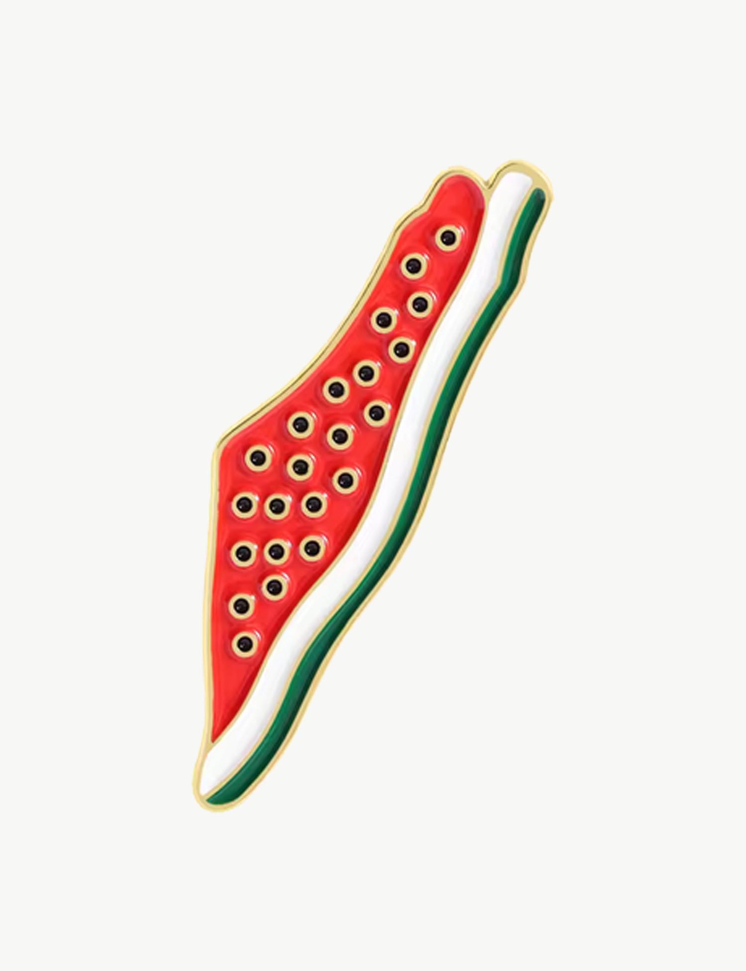 Pin's militant "Free Palestine"
