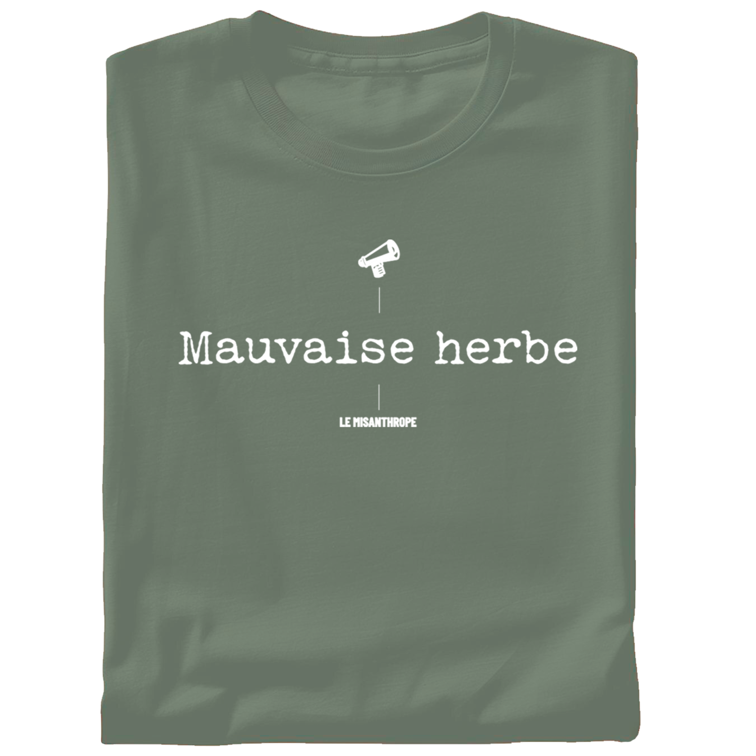 T-shirt militant "Mauvaise herbe" en coton bio, créé par Le Misanthrope, pour une mode éthique et engagée.