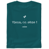 T-shirt militant en coton bio "Viens, on sème" créé par Le Misanthrope, un message engagé pour la préservation de l’environnement.