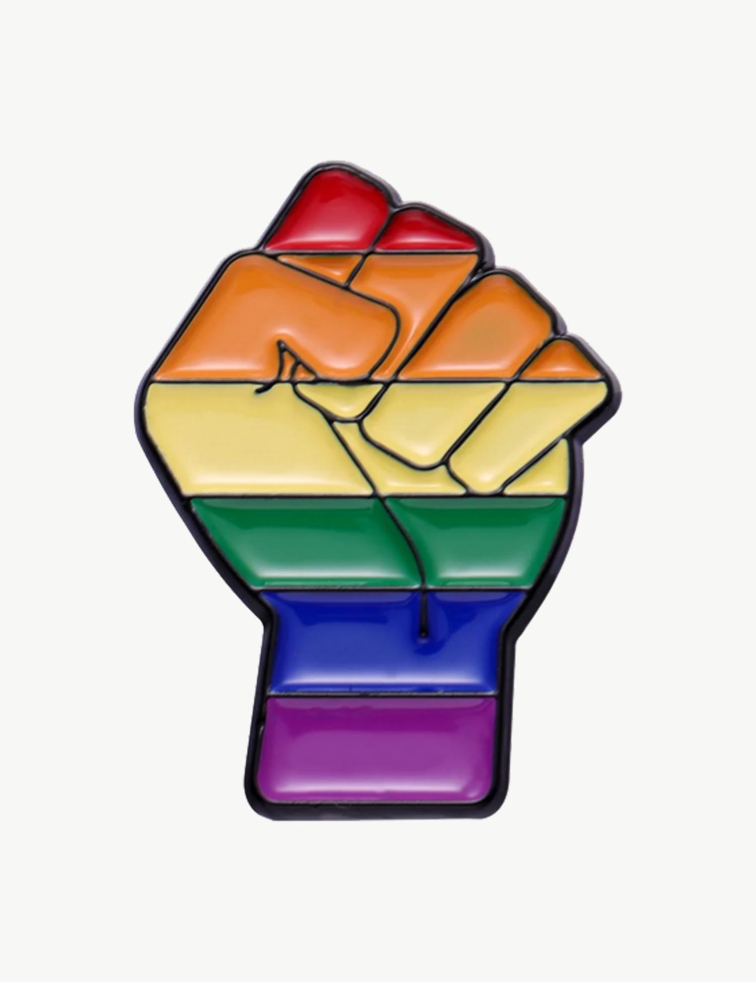 Pin's militant "Poing LGBT"