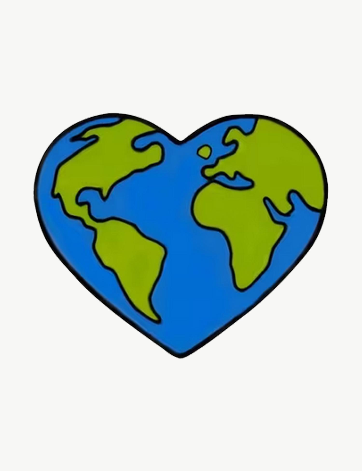 Pin's militant " Planète coeur"