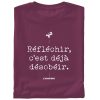 t shirt réfléchir c est déjà désobéir vêtement militant coton biologique unisexe le misanthrope