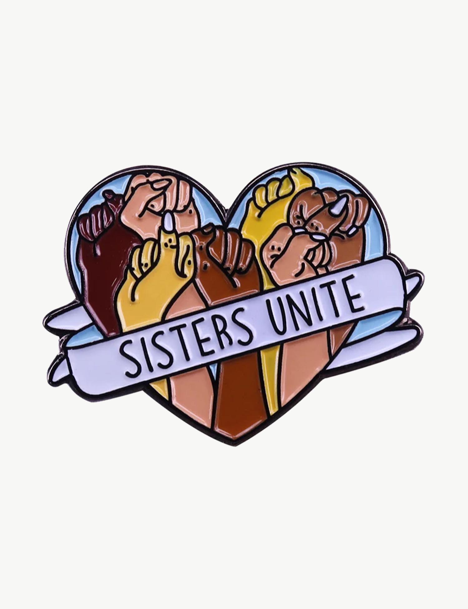 Pin's féministe "Sisters unite"