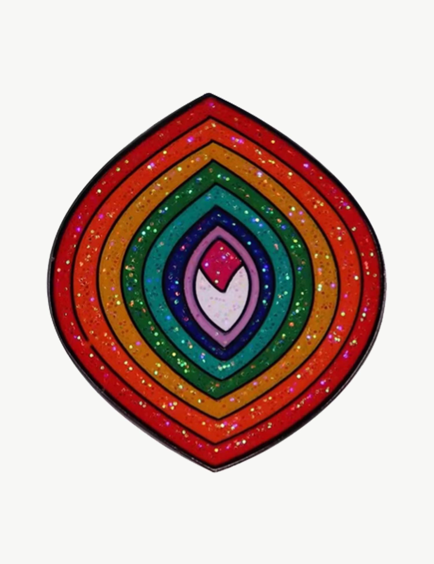 Pin's féministe "Vulve à paillettes"