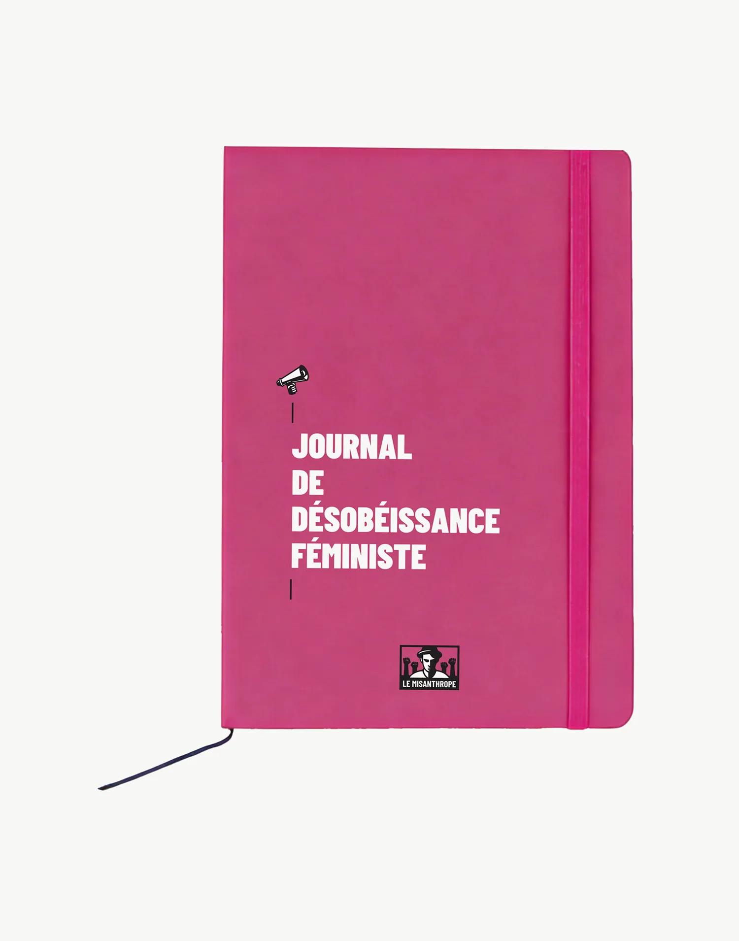Cahier militant A5 "Journal de désobéissance féministe" - Couverture similicuir fuschia - Le Misanthrope