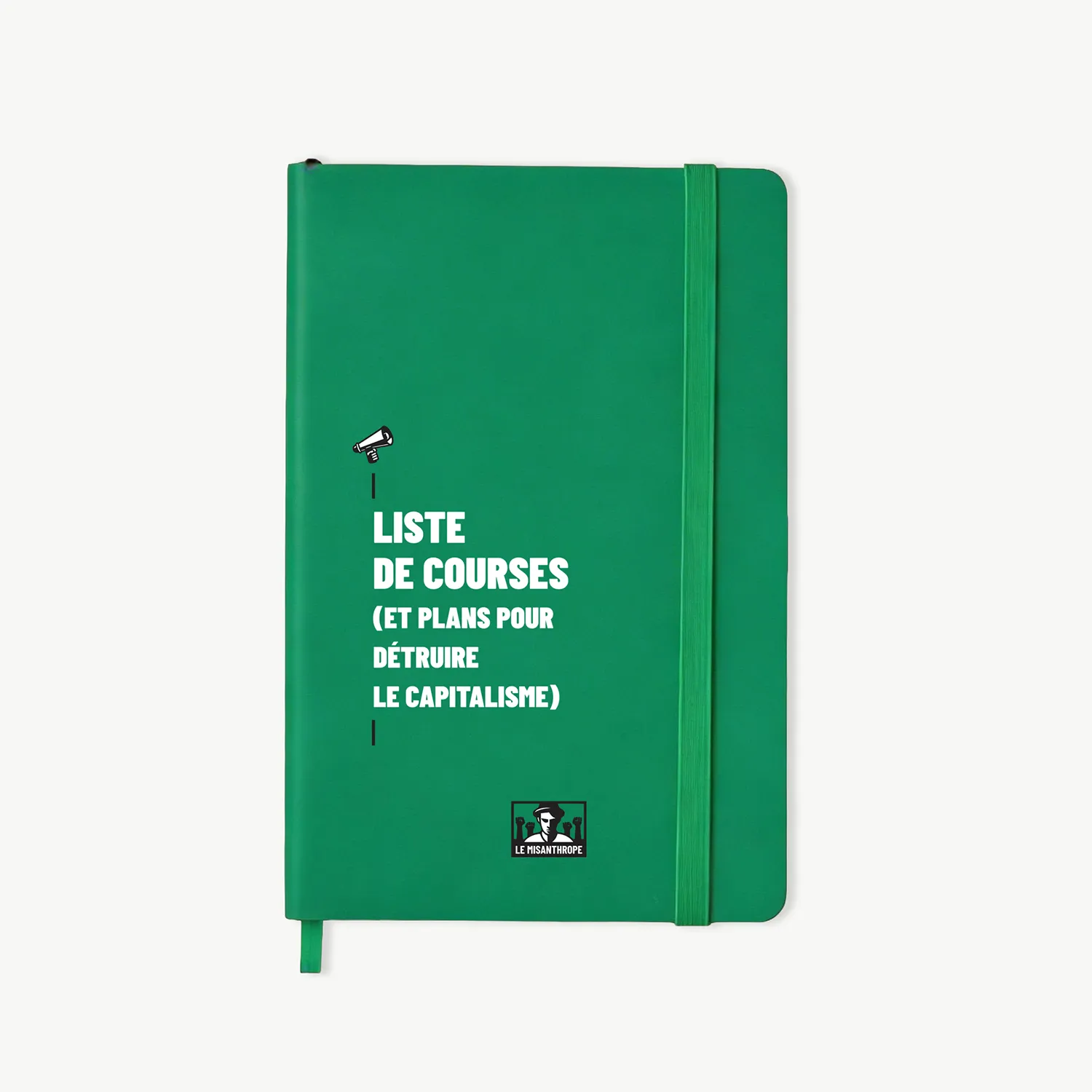 carnet A6 liste des courses et plans pour détruire le capitalisme Le Misanthrope