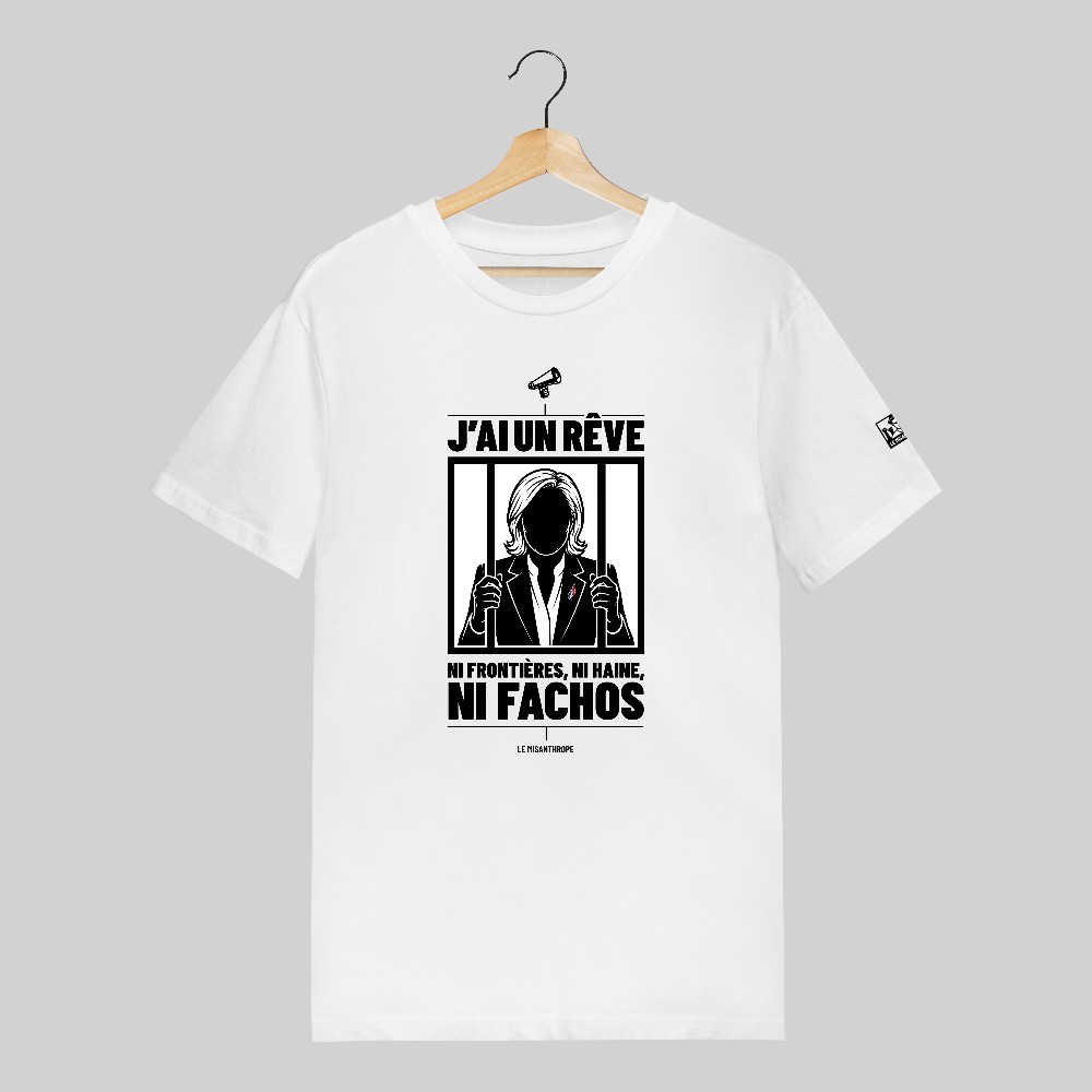T-shirt militant " Ni frontière, Ni haine, Ni fachos"