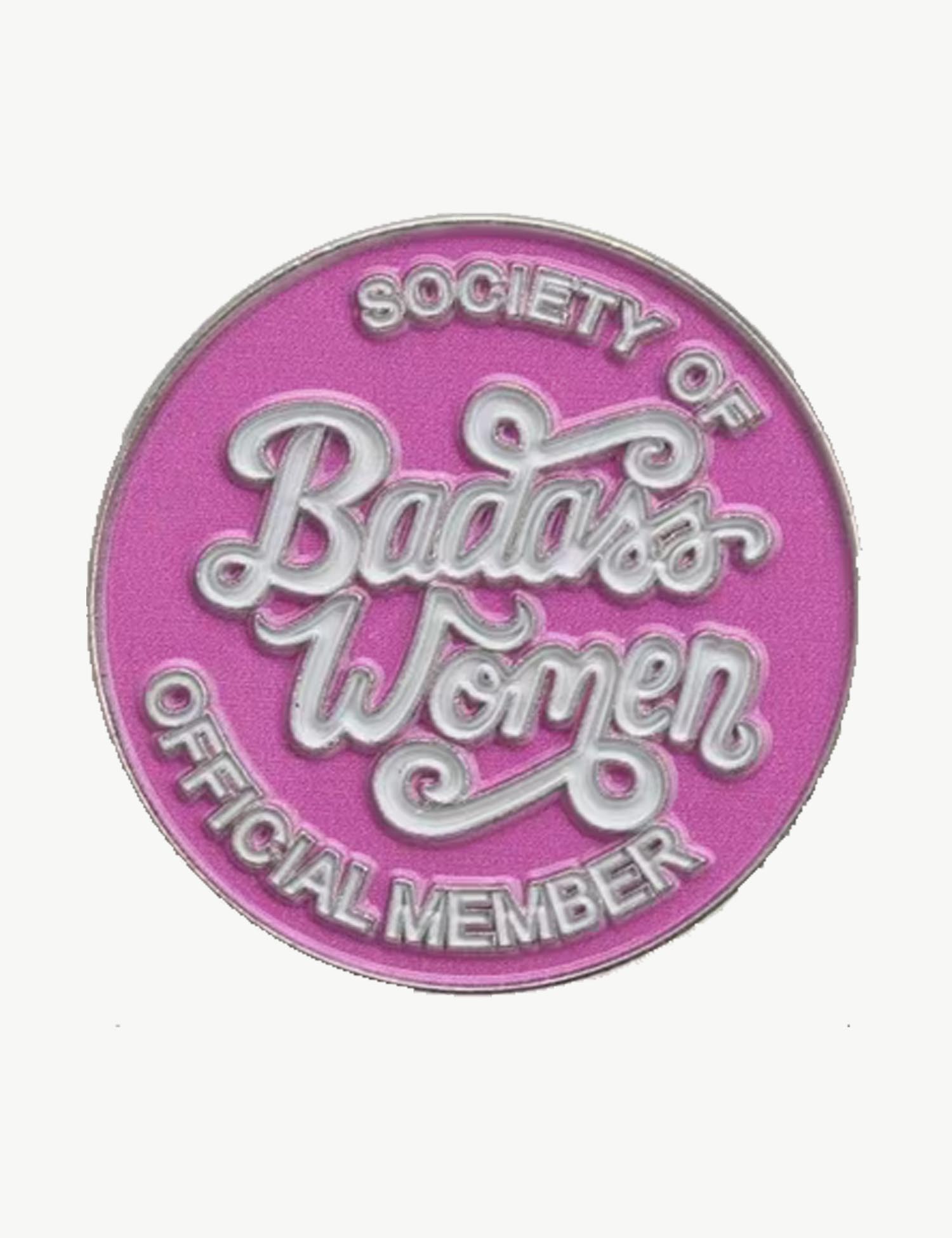 Pin's militant Badass Women - Society of badass women official member