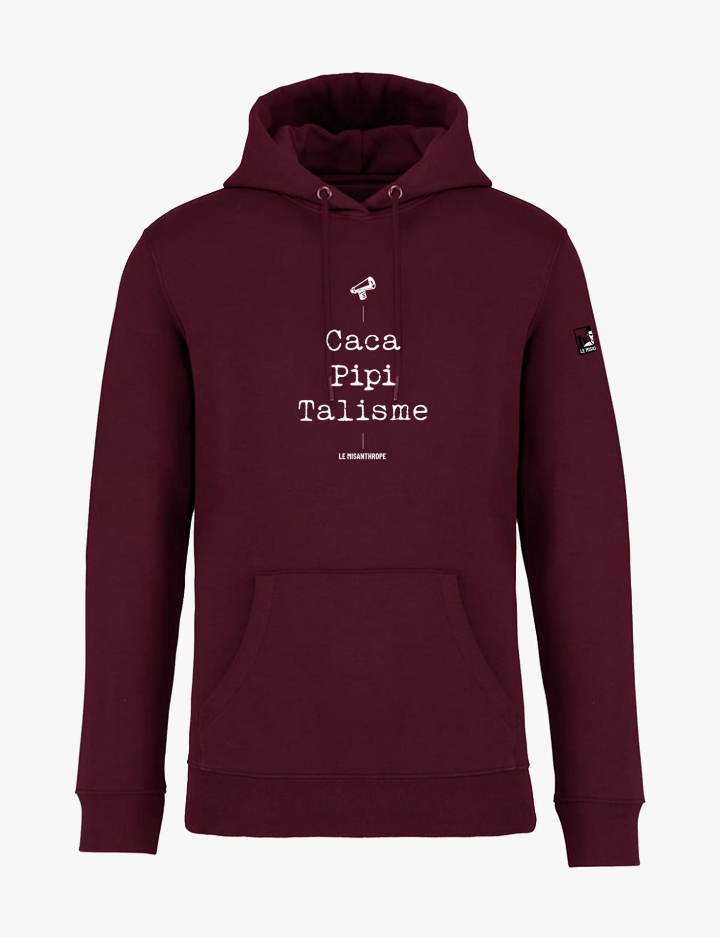 Sweat à capuche militant Caca Pipi Talisme – Sweat éthique unisexe avec slogan anticapitaliste