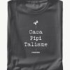 T-shirt militant en coton bio avec le slogan humoristique "Caca Pipi Talisme" – Le Misanthrope